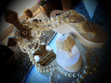 Diamond Diva's White Wedding Swarovksi Crystal Platform Flip-flops Sandals by Sparkle Steps