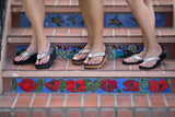 Black Diamond Ombre' Rockstar Swarovski Crystal Flat Flip-flops by Sparkle Steps