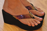 Lava Love's Swarovski Crystal Flip-flop Sandals by Sparkle Steps