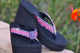 Ravishing Rose & Vivacious Violet Swarovski Crystal Embelished Flip-flops by Sparkle Steps
