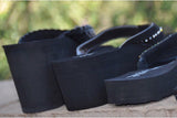 Antique Iridesent Concho Diva's Swarovski Crystal 2" Platform Flip-flop Sandals by Sparkle Steps