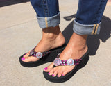 Custom Concho Diva's Swarovski Crystal Platform Flip-flops by Sparkle Steps