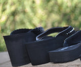 University or Sprorts Theme Swarovski Crystal Platform Flip-flops by Sparkle Steps