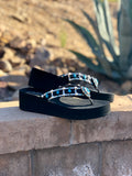 Turquoise and Pearl Concho Diva's Swarovski Crystal Flip Flops with a Southwest Flair.