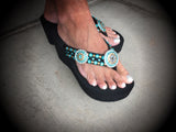 Custom Concho Diva's Swarovski Crystal Flip-flops by Sparkle Steps