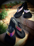 Lava Love's Swarovski Crystal Flip-flop Sandals by Sparkle Steps
