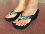 Golden Goddess "Rockstar" Swarovski Crystal Flip-flops Sandals by Sparkle Steps