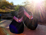 Pretty in Pink Ombre' Rockstar Swarovski Crystal Platform Flip-flops by Sparkle Steps